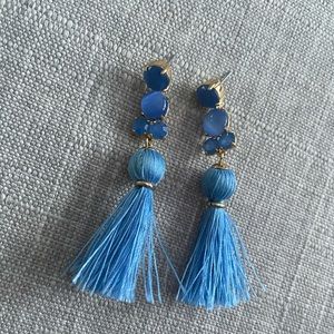 Kate spade blue statement earrings